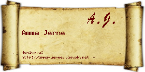 Amma Jerne névjegykártya